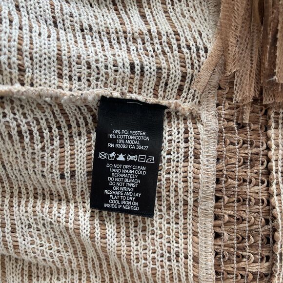 Nic+Zoe Iconic Cork Fringe Knit Jacket L - Picture 8 of 11